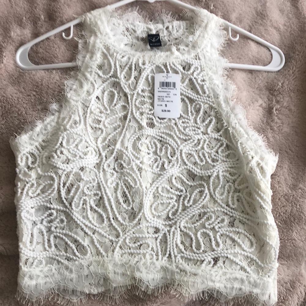 brand new never been worn with tags white crop